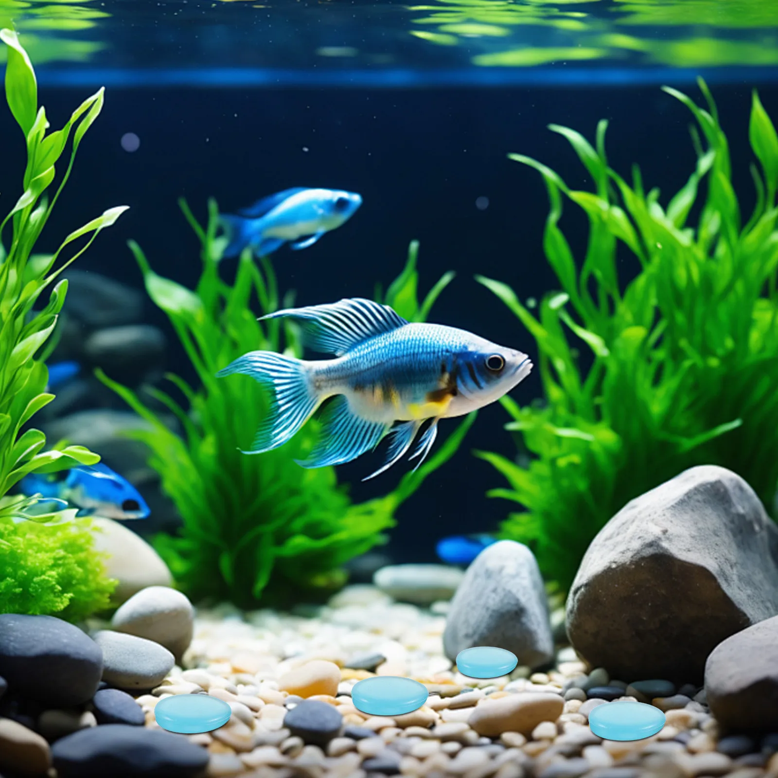 

400 шт. светящихся камней, светящихся в темноте, декоративные камешки из смолы, синие, 20-30 мм, для аквариумов, садовых дорожек, горшечных растений, бонсай