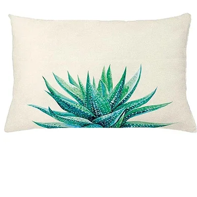 Botanical pillow cushion case minimalist agave tequila botanical print waist pillowcase 40X60cm Autumn decoration