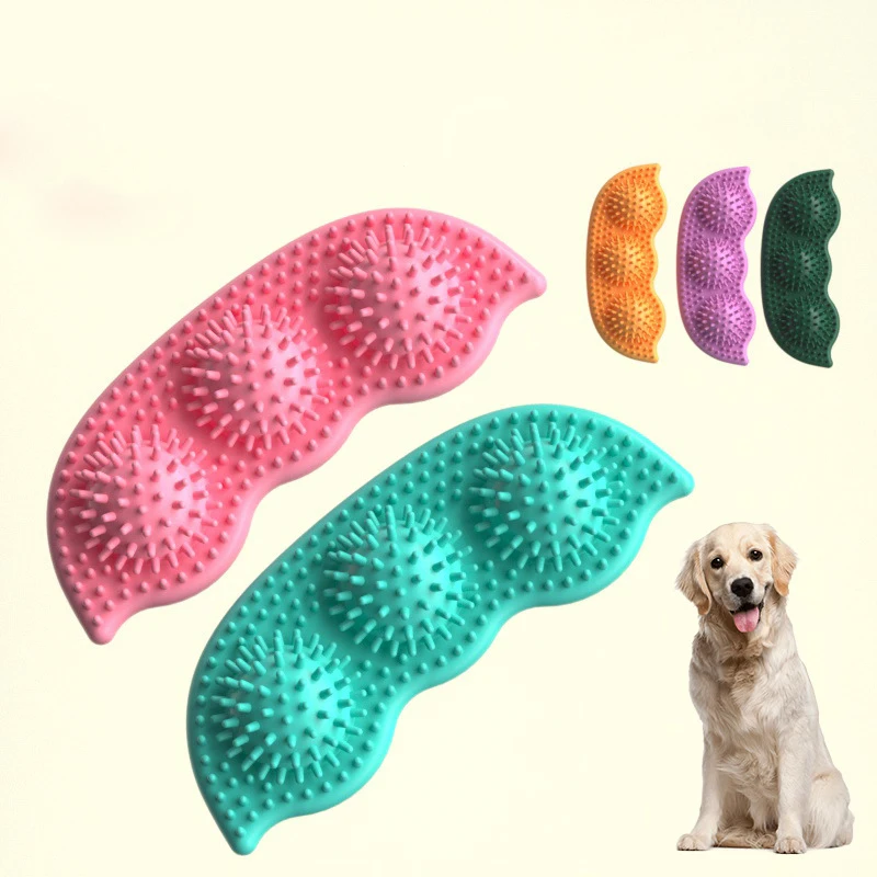 Hot Sale TPR Pet Pea Toy Chewing Teeth Stick Dog Toy Ball Anti Bite Interactive Training Supplies