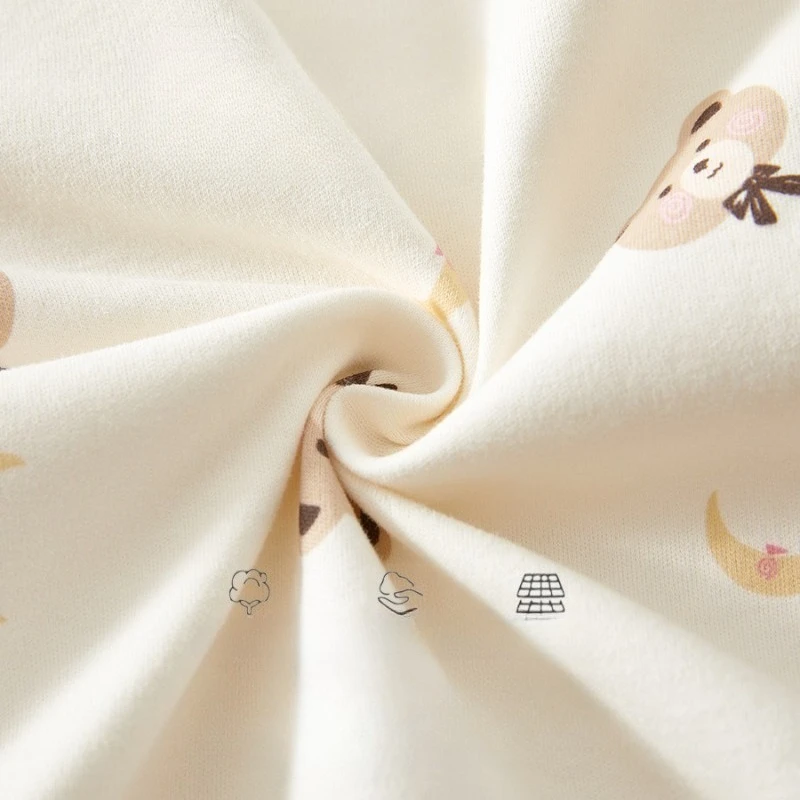 Newborn Clothes Long Johns Pure Cotton Free-to-take High Waist Belly Protection Split Set Baby Spring and Autumn Pajamas