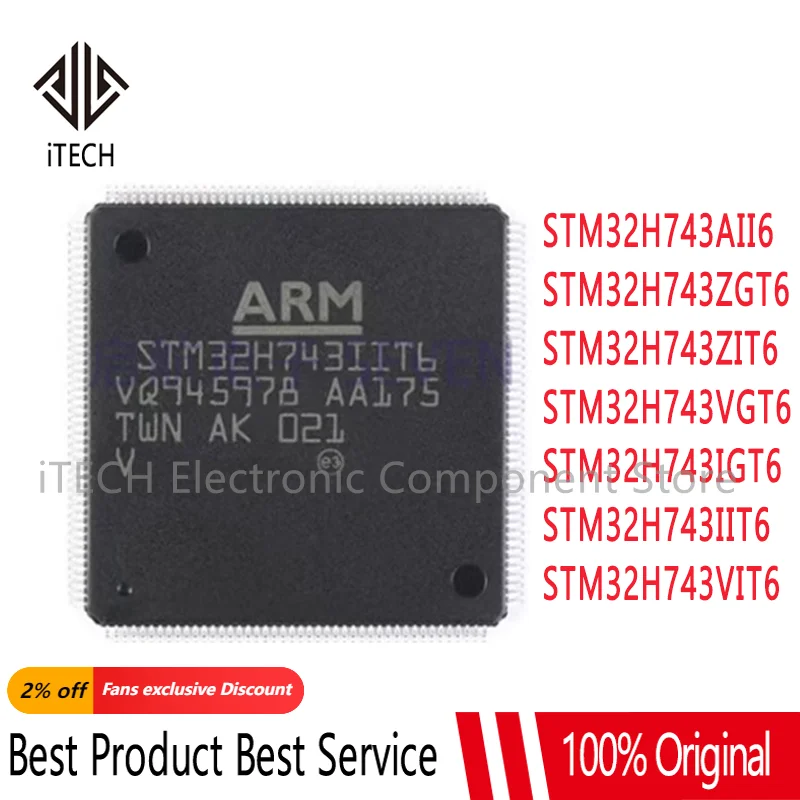 

New Original STM32H743IIT6 STM32H743VIT6 STM32H743IIT6 STM32H743IGT6 STM32H743VGT6 STM32H743ZIT6 STM32H743 Microcontroller Chip