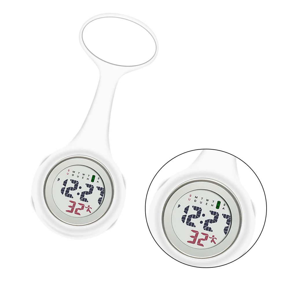 Digital Nurse Watch Hanging Pocket Accessories Electric Fashion Style For Doctors Nurses Medical Decoration Gift Green