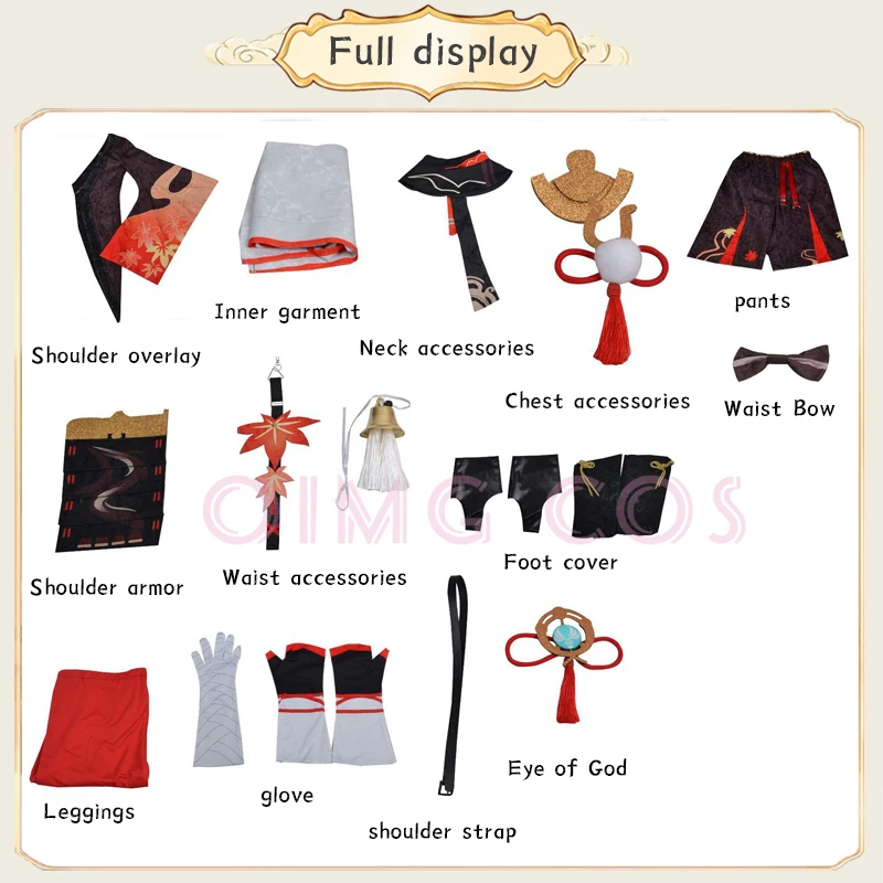 Genshin Impact Kaedehara Kazuha Cosplay Costume Uniform Anime Chinese Style Halloween Costumes For Women Game
