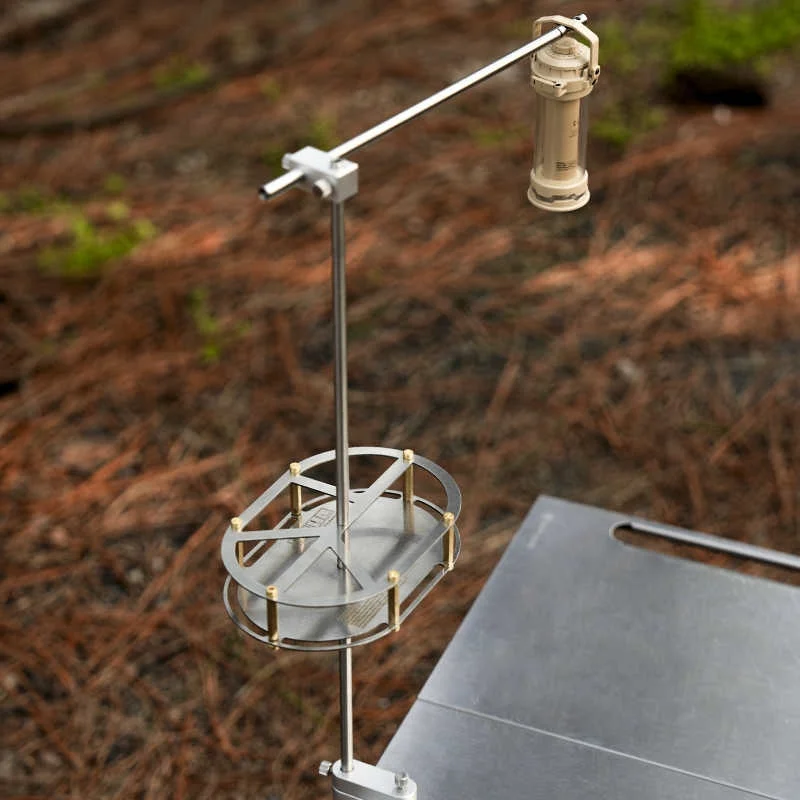 Açık Kamp Katlanır Lamba Tutucu Taşınabilir Ve Ayrılabilir Kamp Lamba Tutucu Alüminyum Alaşımlı Masaüstü Asılı Lamba Braketi