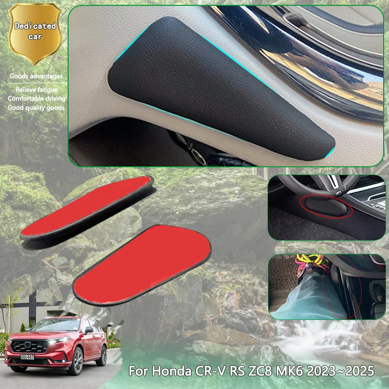 

For Honda CR-V RS ZC8 MK6 6th 2023~2025 2024 Car Thigh Support Cushion Center Control Leg Knee Rest Cushions Elbow Pad PU Lether