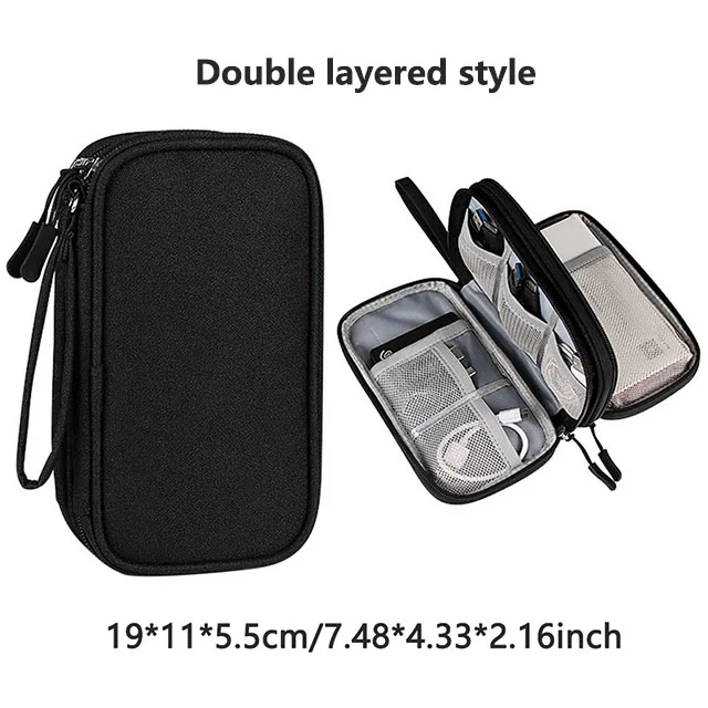 Meerlagige Digitale Accessoire Opbergtas Stofdichte Voeding Harde Schijf Beschermhoes Power Bank Datakabel Opbergtas