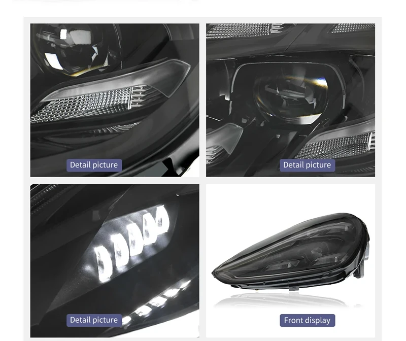 For Porsche Cayenne 2015-2018 Plug and Play Retrofit Upgrade New LED Headlights Total Daily Running Lights