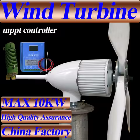 High Efficiency 10kw Horizontal Axis Wind Turbine Generator Windmill Electric Generator Off Grid System Grid Tie System