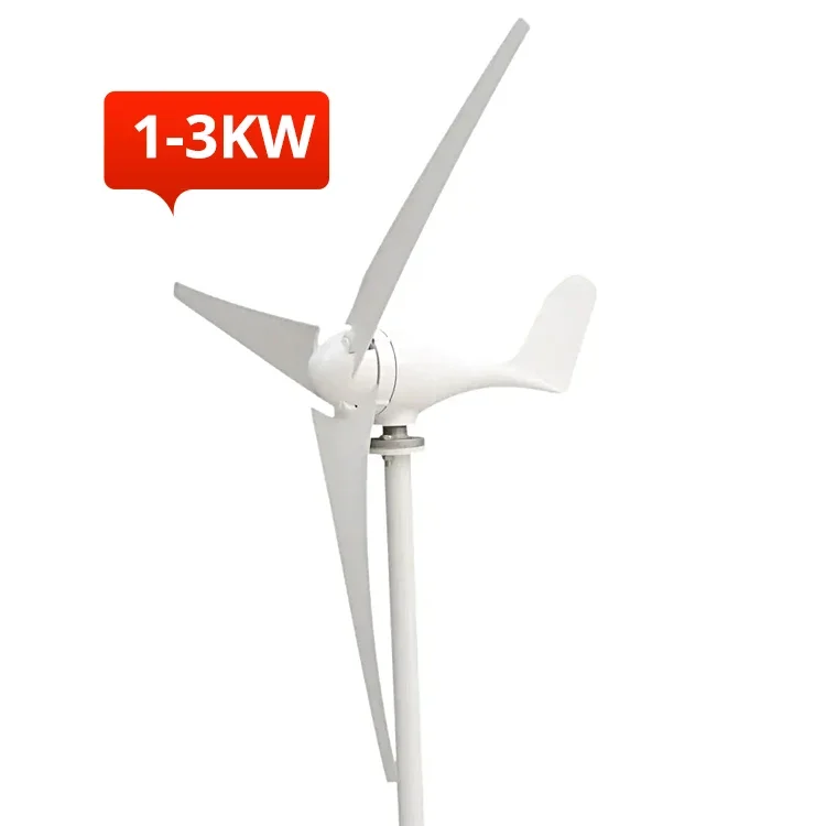 

1kw 2kw 3kw 5kw Vertical Wind Turbine Wind Generator Low Noise Level Less Than 40dB Home Decoration