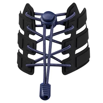 Lacets de chaussures ronds élastiques sans cravate, serrure en plastique adaptée à tous les chaussures de sport, accessoires de chaussures paresseuses, bande de caoutchouc