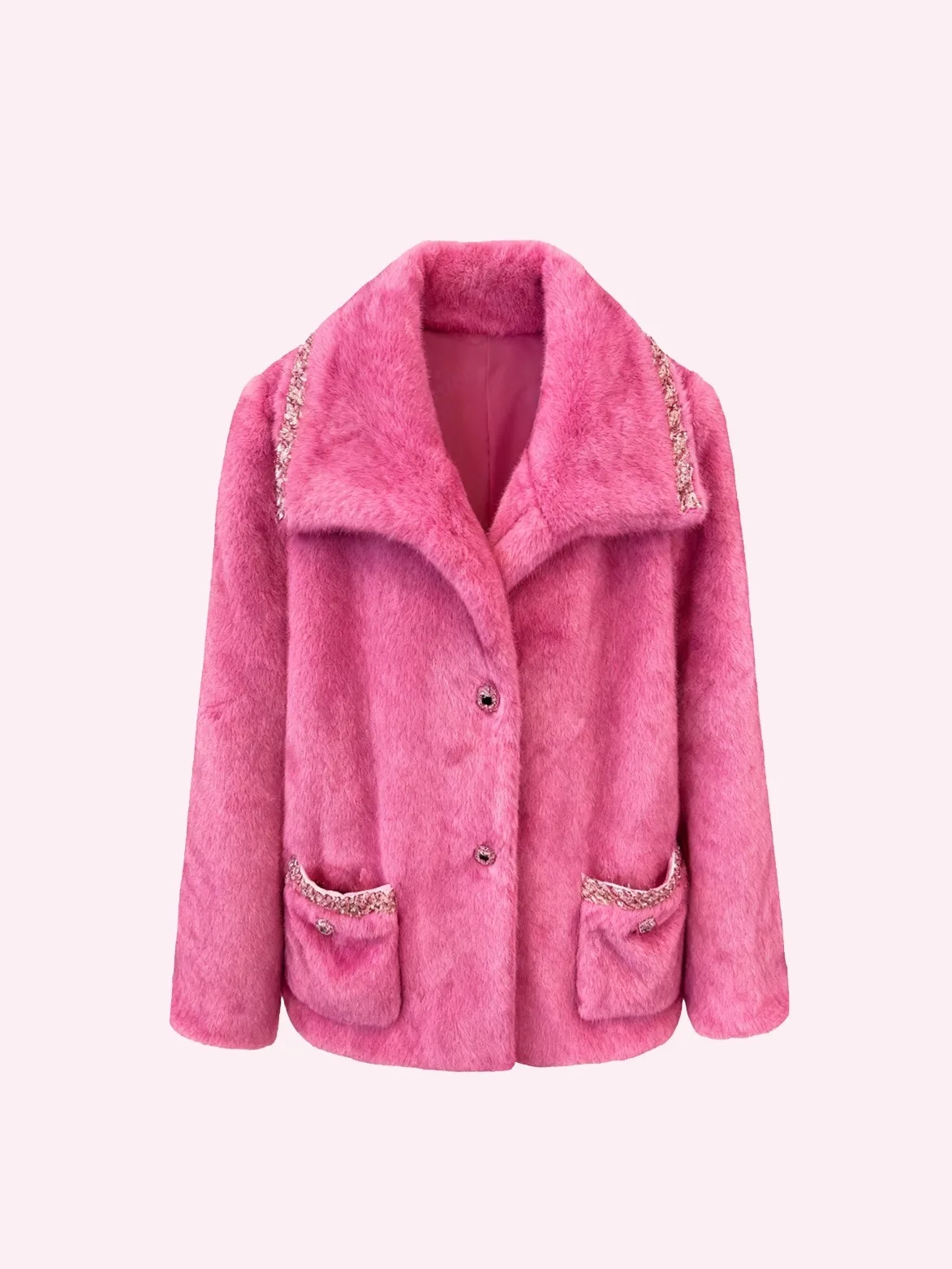 

Женская куртка XiaoXiao Yu Venice Sweet Heart с двухцветным окрашиванием, мягкая, комфортная, с воротником, осенне-зимняя, повседневная, свободного кроя