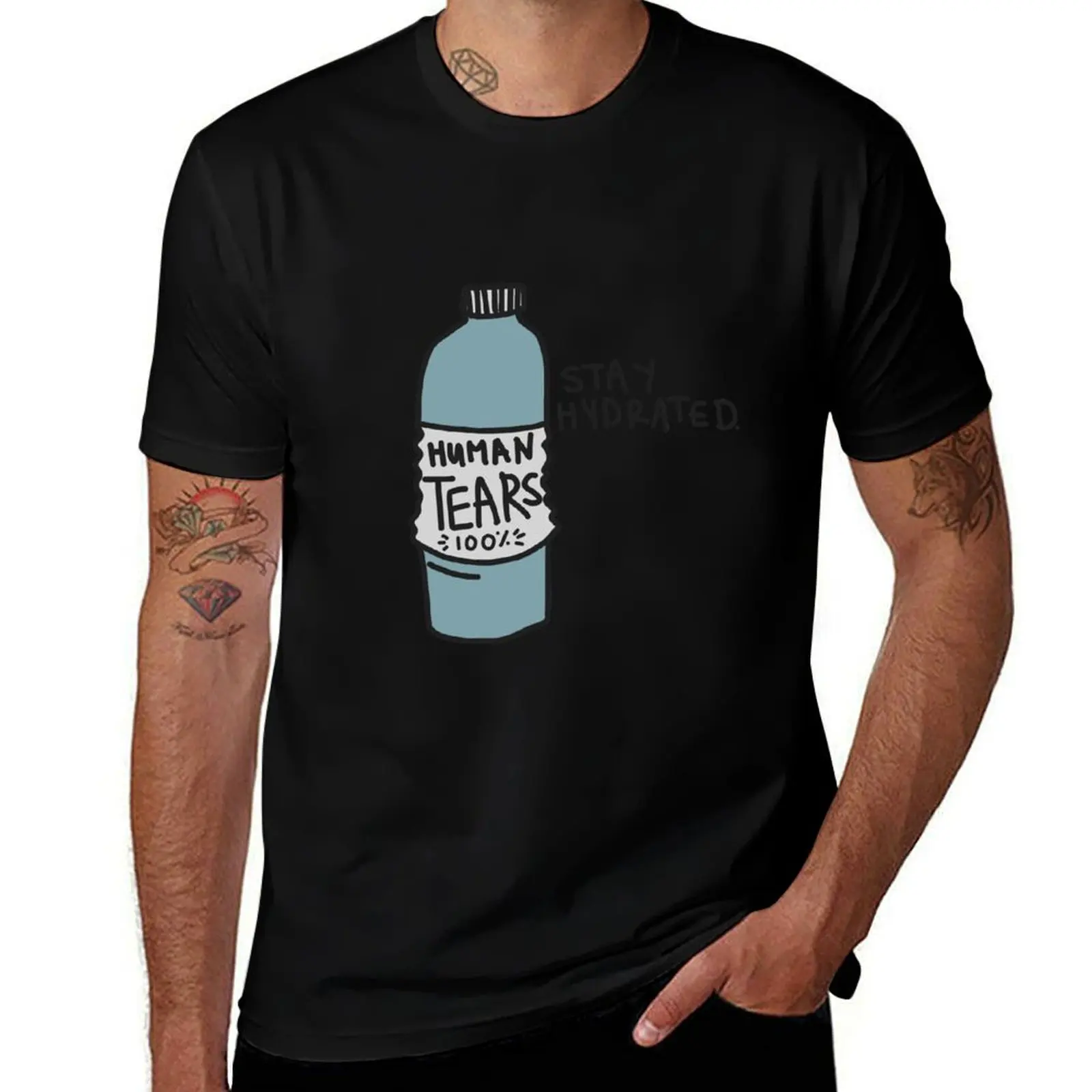 Stay hydrated with real human tears T-Shirt Lightweight Gym Training T-Shirt
