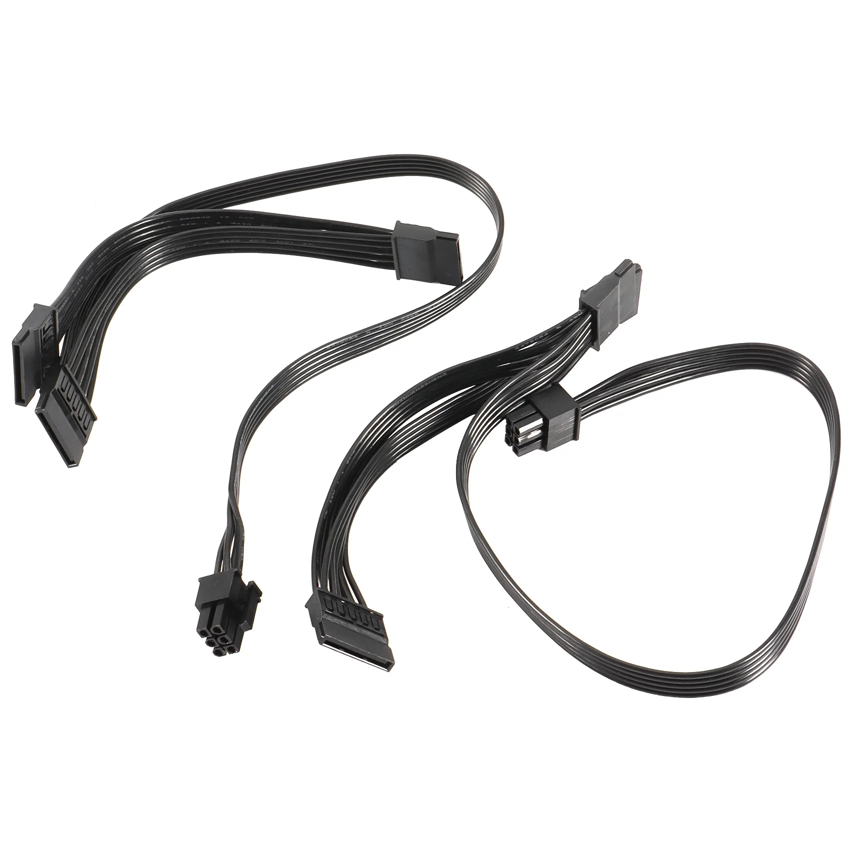 2Pcs 6 Pin to 3X SATA Driver Power Cable for EVGA Supernova 650 750 850 1000 1600 2000 G2 G3 P2 T2 GS