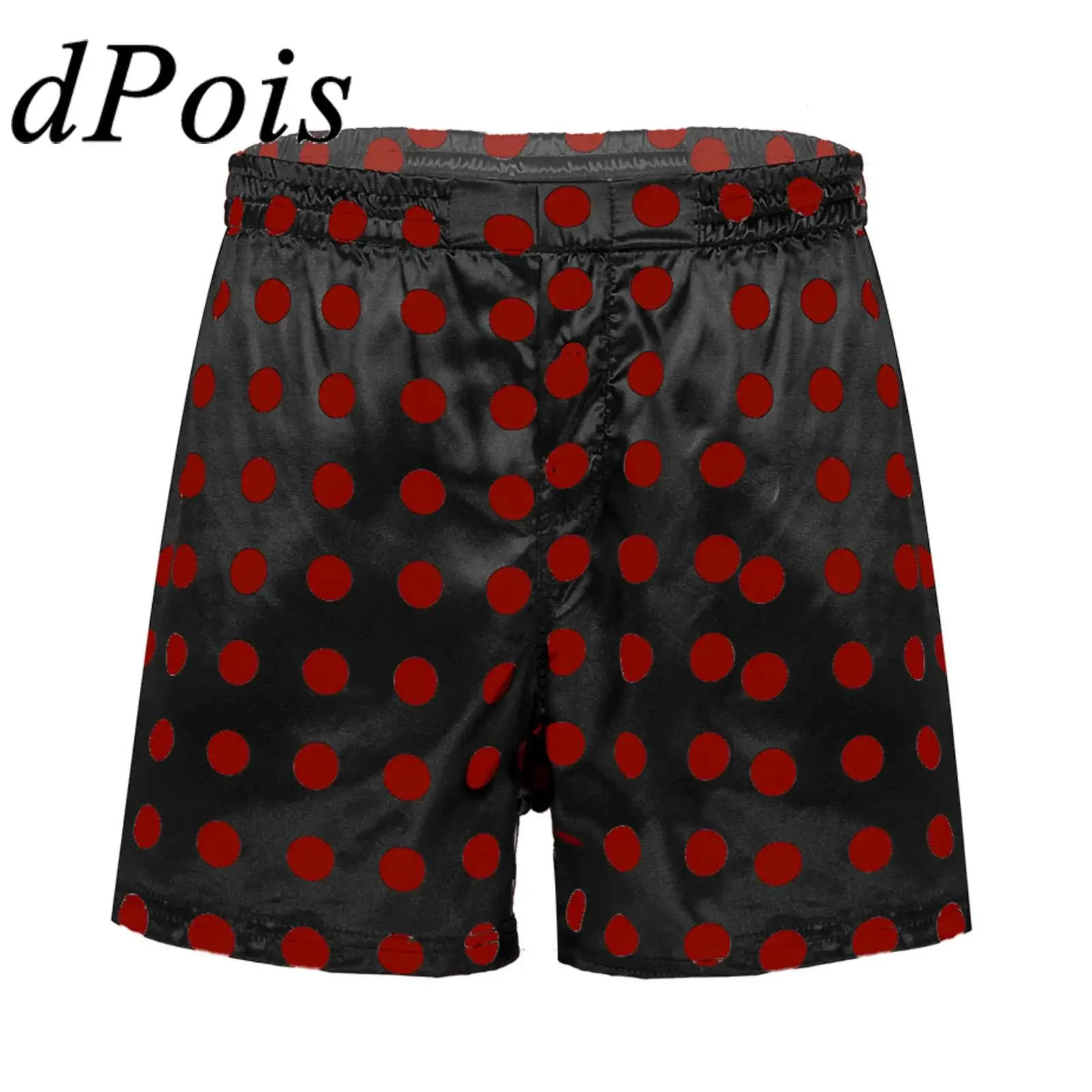 Dpois Mens Dots Print Classic Soft Boxer Shorts Lightweight Loose Shorts Pants Beach Wear Homme Casual Summer Shorts