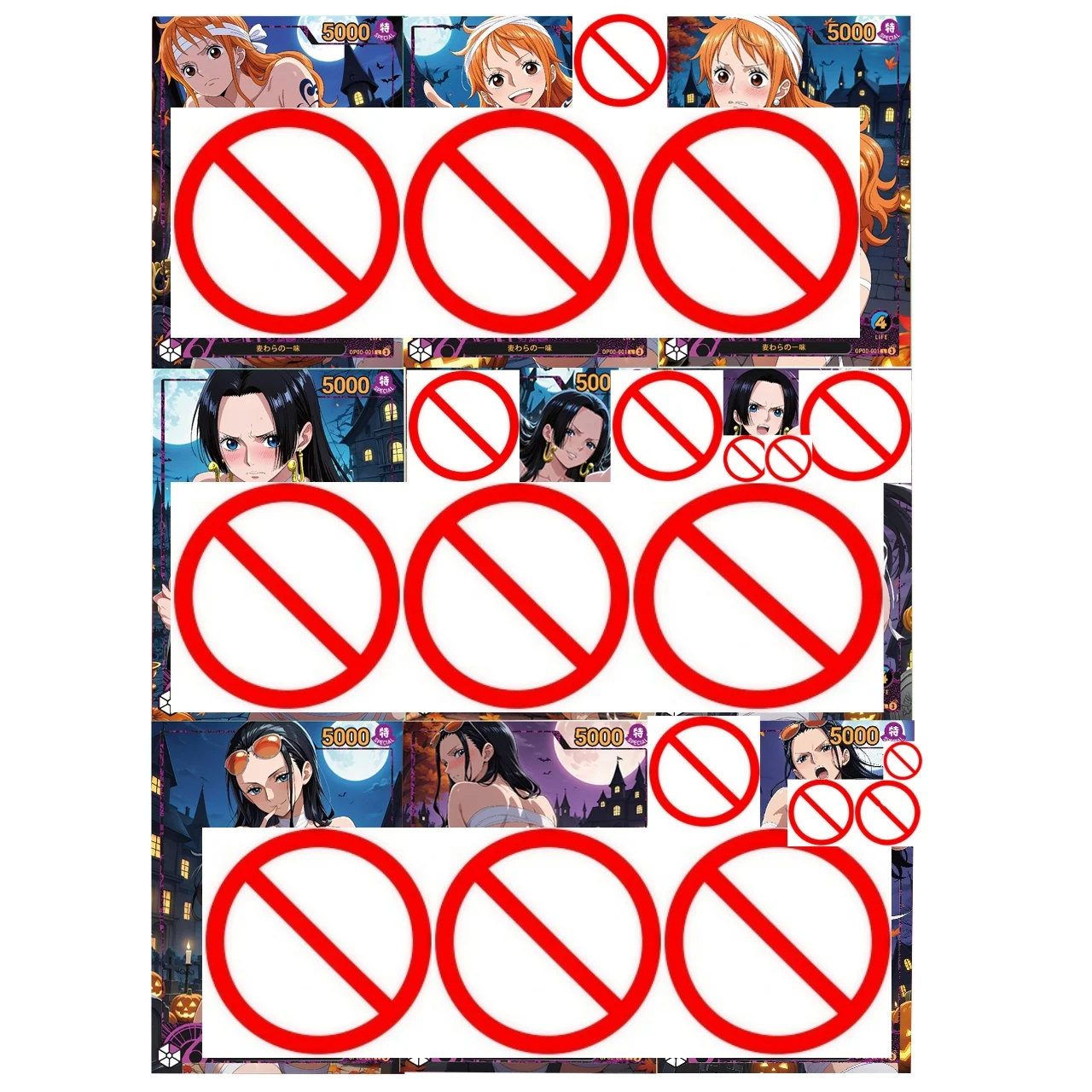 

Набор коллекционных карточек DIY One Piece ACG: Хэллоуин, тема «Богиня в бинтах», складные флеш-карты с Нами, Боа Хэнкок, Нико Робин, аниме-игрушки