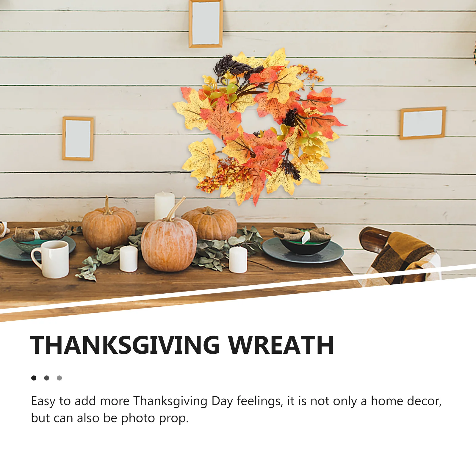 

Fall Maple Leaves Wreath For Thanksgiving Party Harvest Festival Outdoor Door Wall Hanging Garland Autumn Decorative Rustic