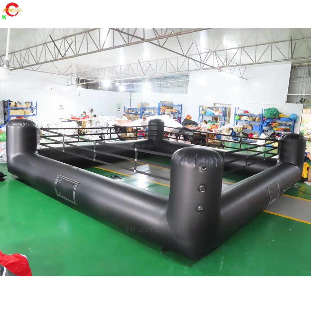 Commercial Inflatable Wrestling Challenge Sport Game Large Kids Inflatable Boxing Ring Bounce House Jumper With Slide Step