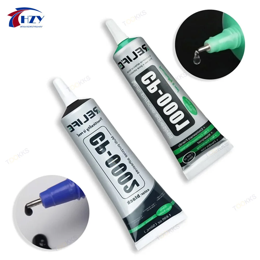 50ML SUNSHINE Transparent/Black Phone Screen Glue CP0001/CP0002 For Repair Touch Screen Warped Screen Frame Glue with Needle DIY