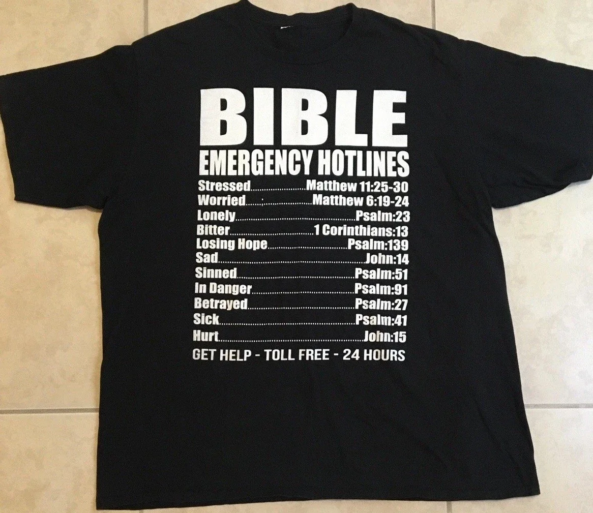 Funny Meme Emergency Number Men's T Shirt Women Cotton Tee Streetwear Oversized Summer Spring Top Humor Novelty Gifts Loose Tops