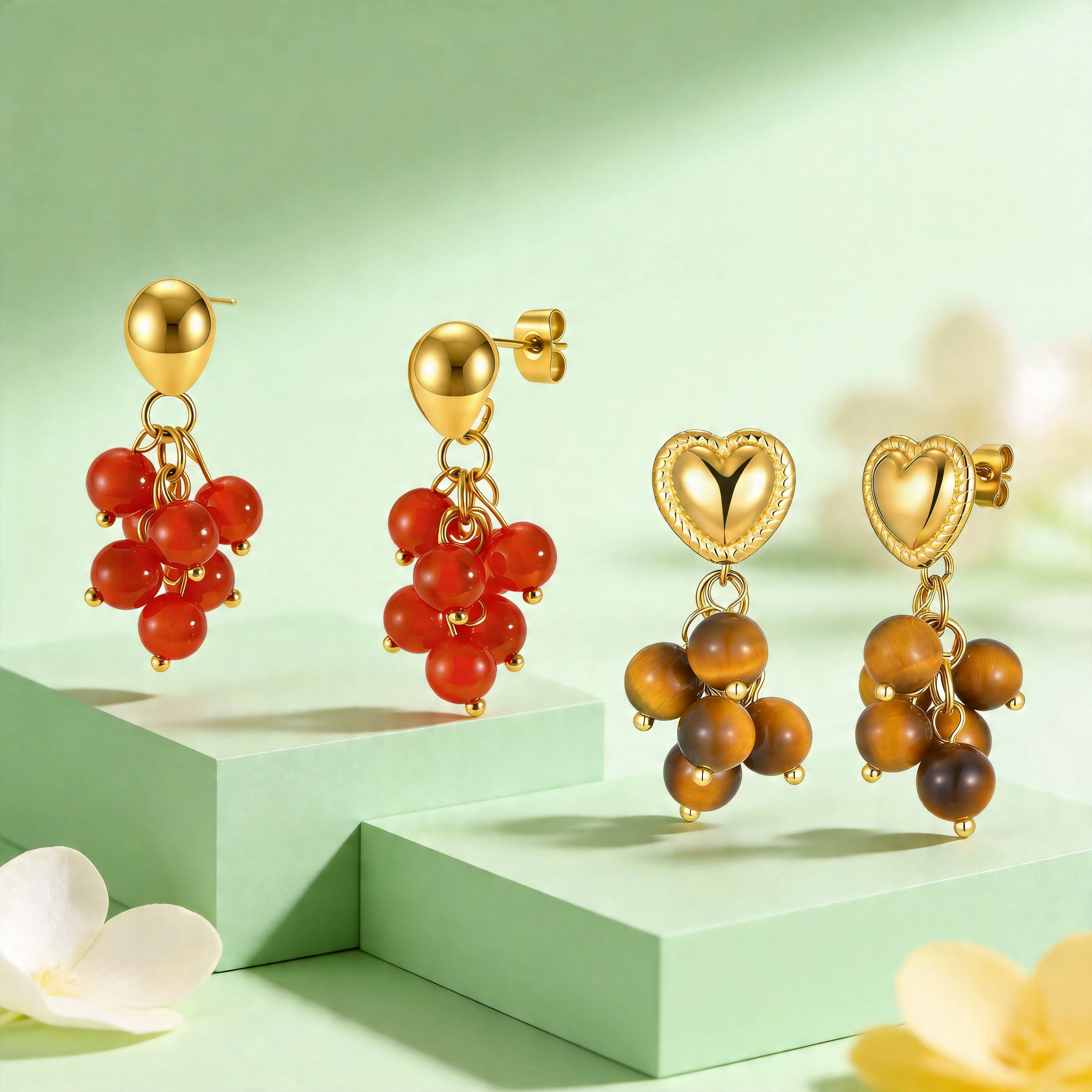 Sweet Retro Red Grape Earrings for Women Summer Countryside Style Grape Pendant Earrings Party Wedding Trendy Jewelry Gift