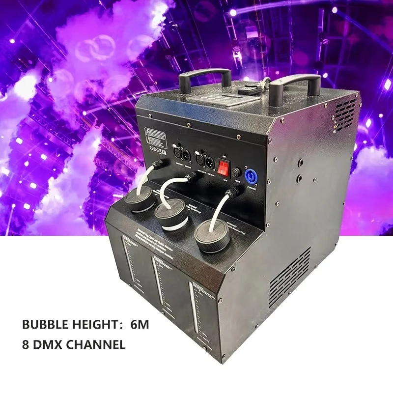 DJ Light 2000W RGB LED Fog Bubble Machine DMX512 Stage Special Effects Smoke Machine With Remote Control