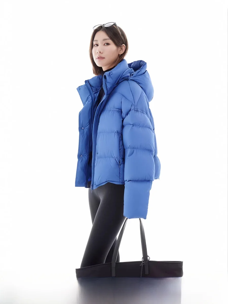 

Теплая пуховая куртка Warm Sun Jaet 90 White Du down ort для женщин, повседневная, свободного кроя, на молнии, морозостойкая, с эластичными вставками