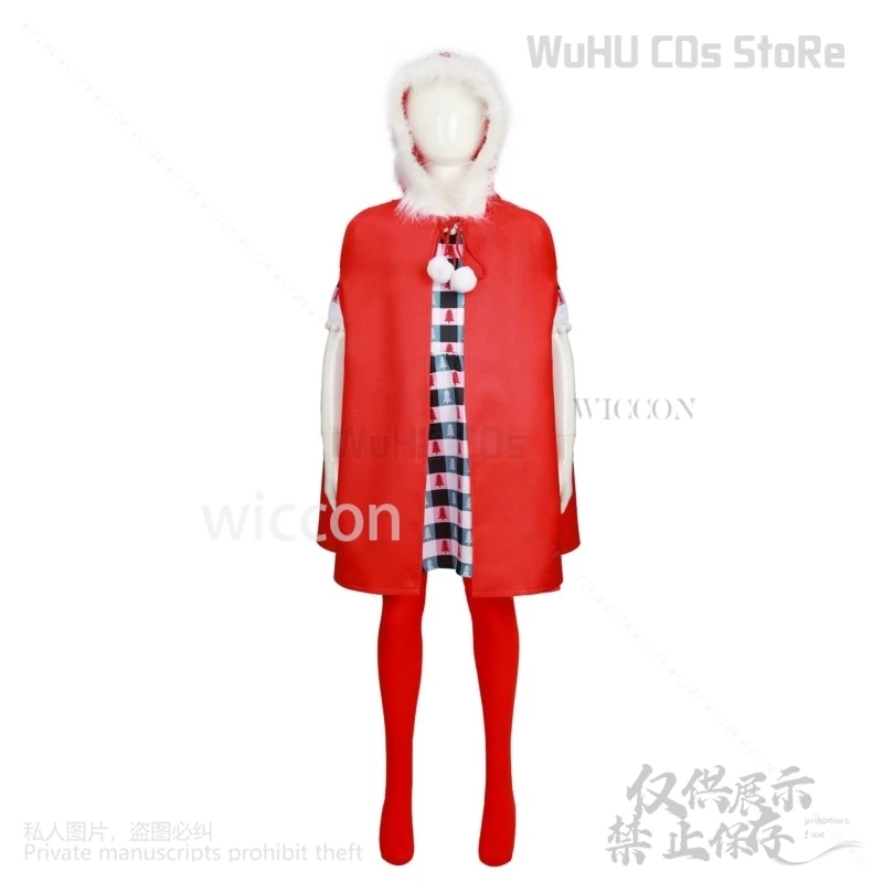 Cindy Lou-女性のためのコスプレコスチューム,かわいい赤いマント,ロリータのかつら,ネックレス,女の子のための帽子,子供,カスタマイズされた,新しいアニメ