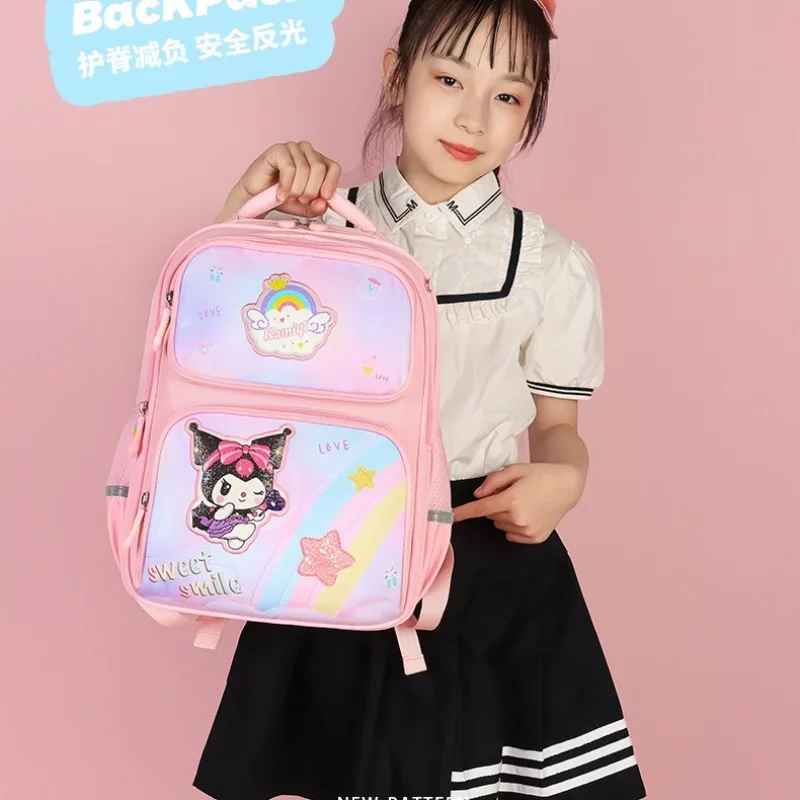 Sanrio Kulomi anti-splashing student schoolbag cute jade cinnamon dog lightweight safety reflective children's backpack