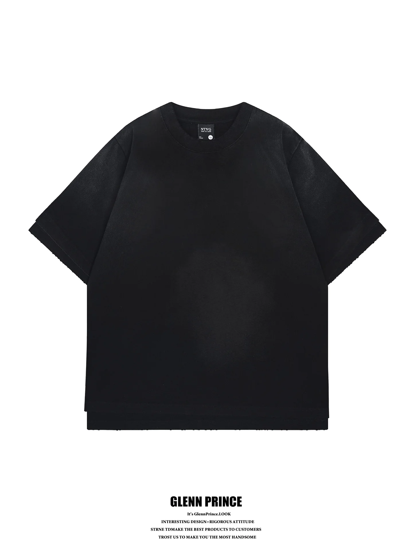 

Washed Short Sleeve Men's T-shirt Basic Style Heavyweight Cotton Casual Fashion Brand GPstudio New 2026 Trendy Streetwear