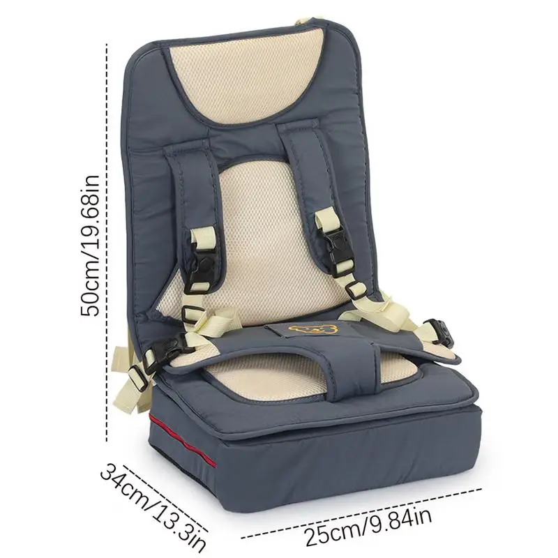 Chaise de salle à manger portable pour enfants, siège d'auto rehausseur, conception de ceinture, partenaires sûrs, caddie portable pour enfants, polymères