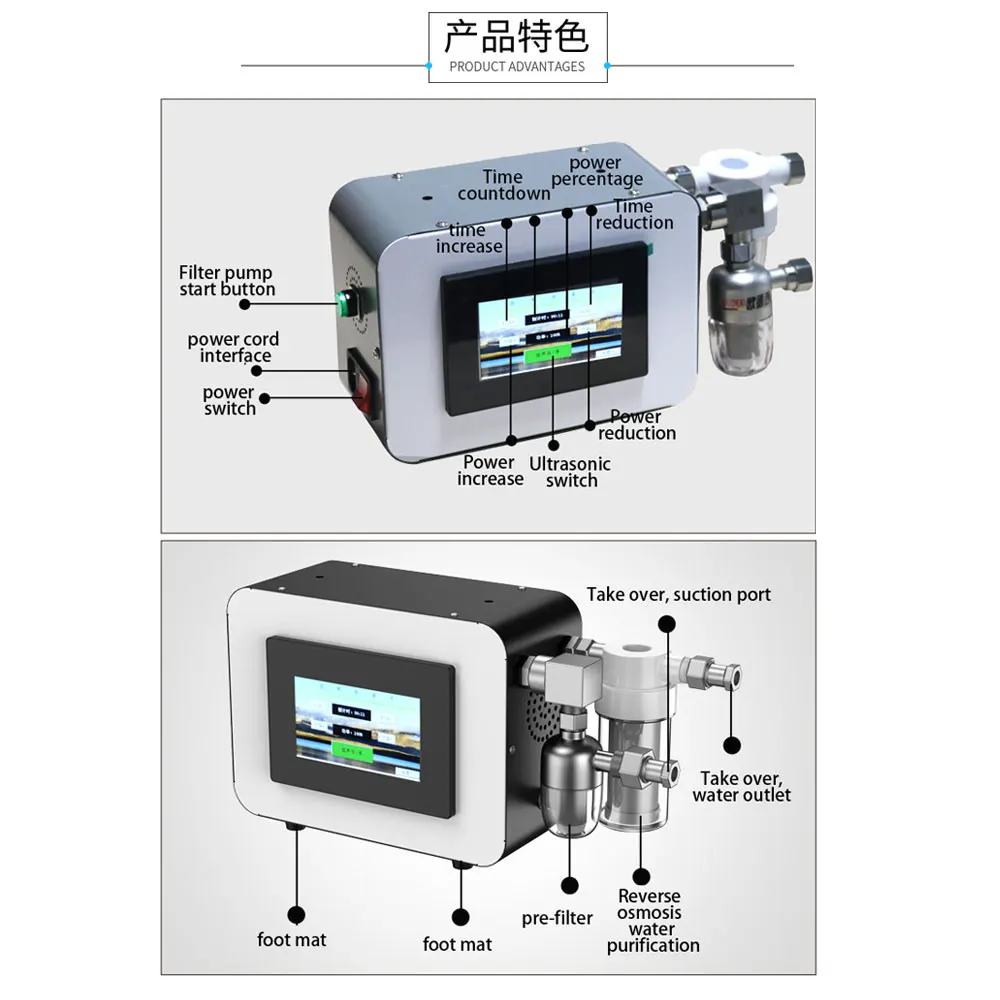 GENENG Ultrasonic Cleaner600W with filtering, 316Stainless Portable Adjustable time and power Machine Home Appliance