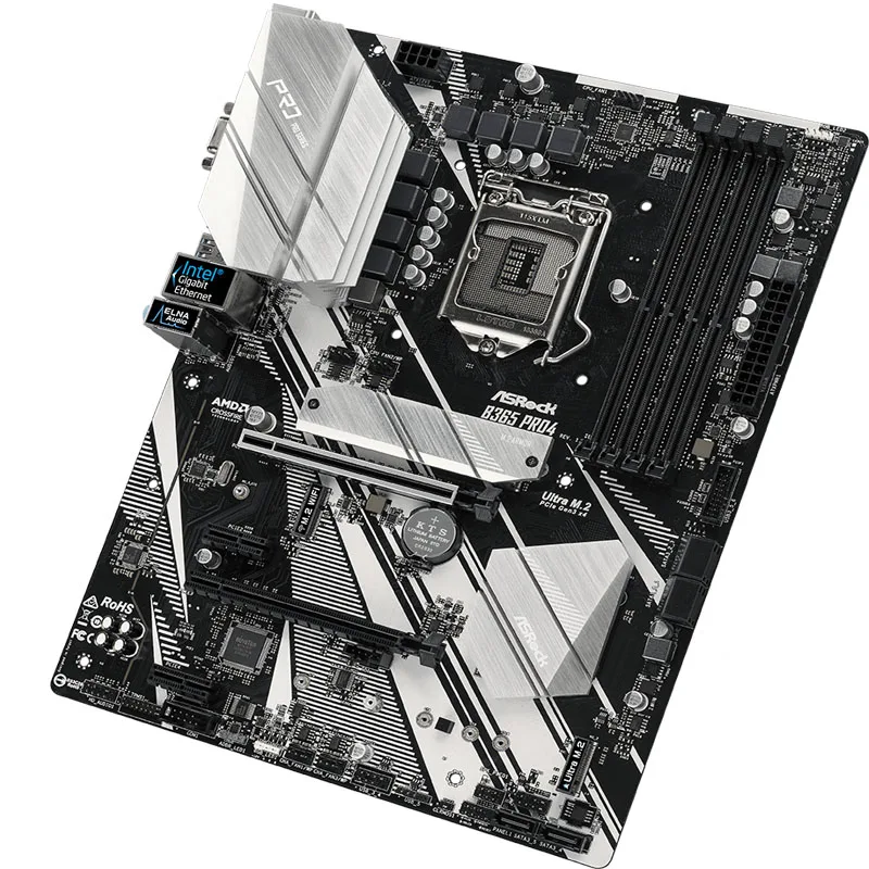 ASROCK B365 Pro4 motherboard LGA1151 Intel B365 4xDDR4 64GB HDMI M.2 USB 3.1 ATX Supports 9th and 8th Gen Intel Core cpu