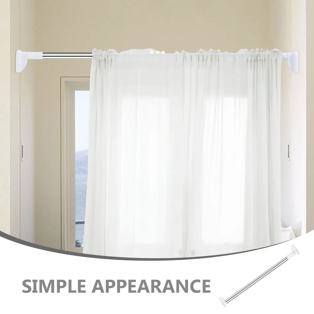 

Adjustable Closet Rod Stainless Steel Telescopic Clothes Rail Wardrobe Cupboard Hanging Bar No Punch Installation Indoor