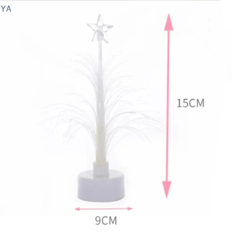 【SA】【YA】1/3pcs LED Luminous Fiber Optic Christmas Tree Night Light Color-changing Decorative Lantern Xmas New Year'S Party Decor