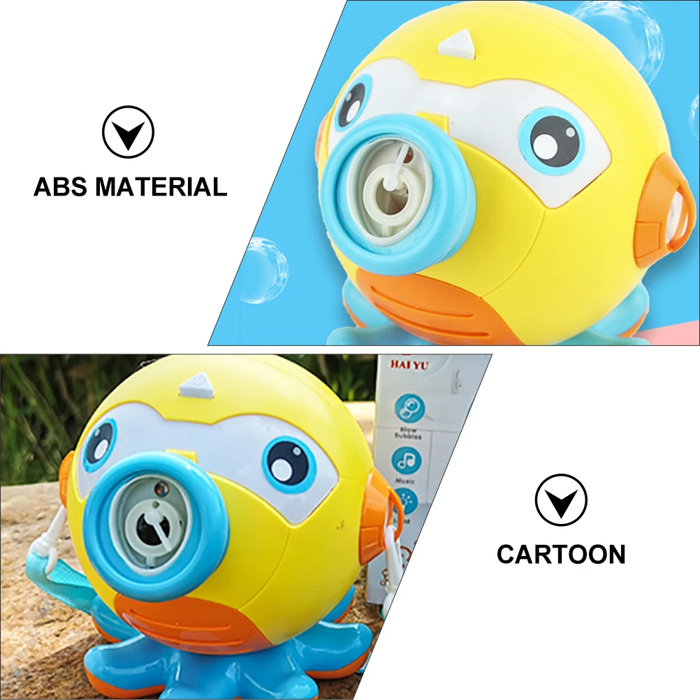 

1 set Camera Blowing Toy Musical Bubble Blower Musical Octopus Kids Bubble Blowing Toy ABS Cartoon Gifts