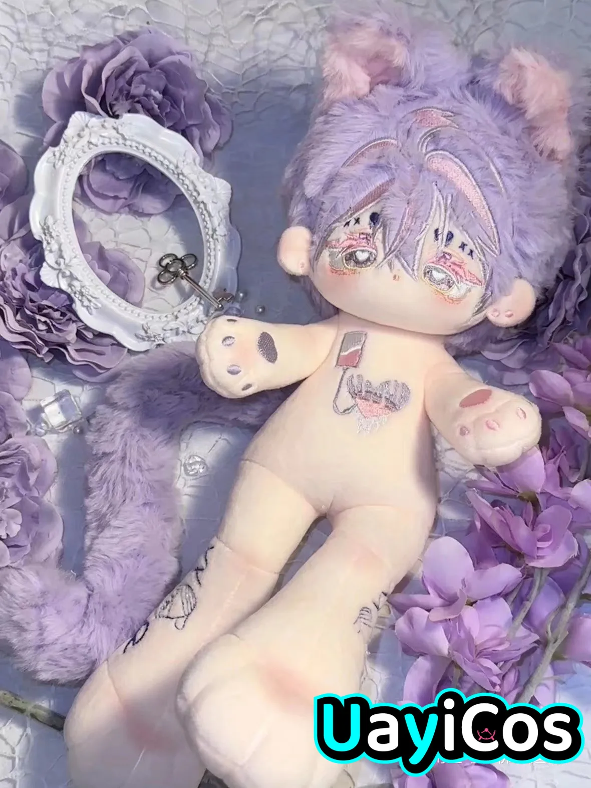 

Anime Angel Elf Monster Cute Purple Hair Hair Girl Stuffed 30cm Long Legs Plushies Plush Cotton Doll Body Toy For Kids Gifts