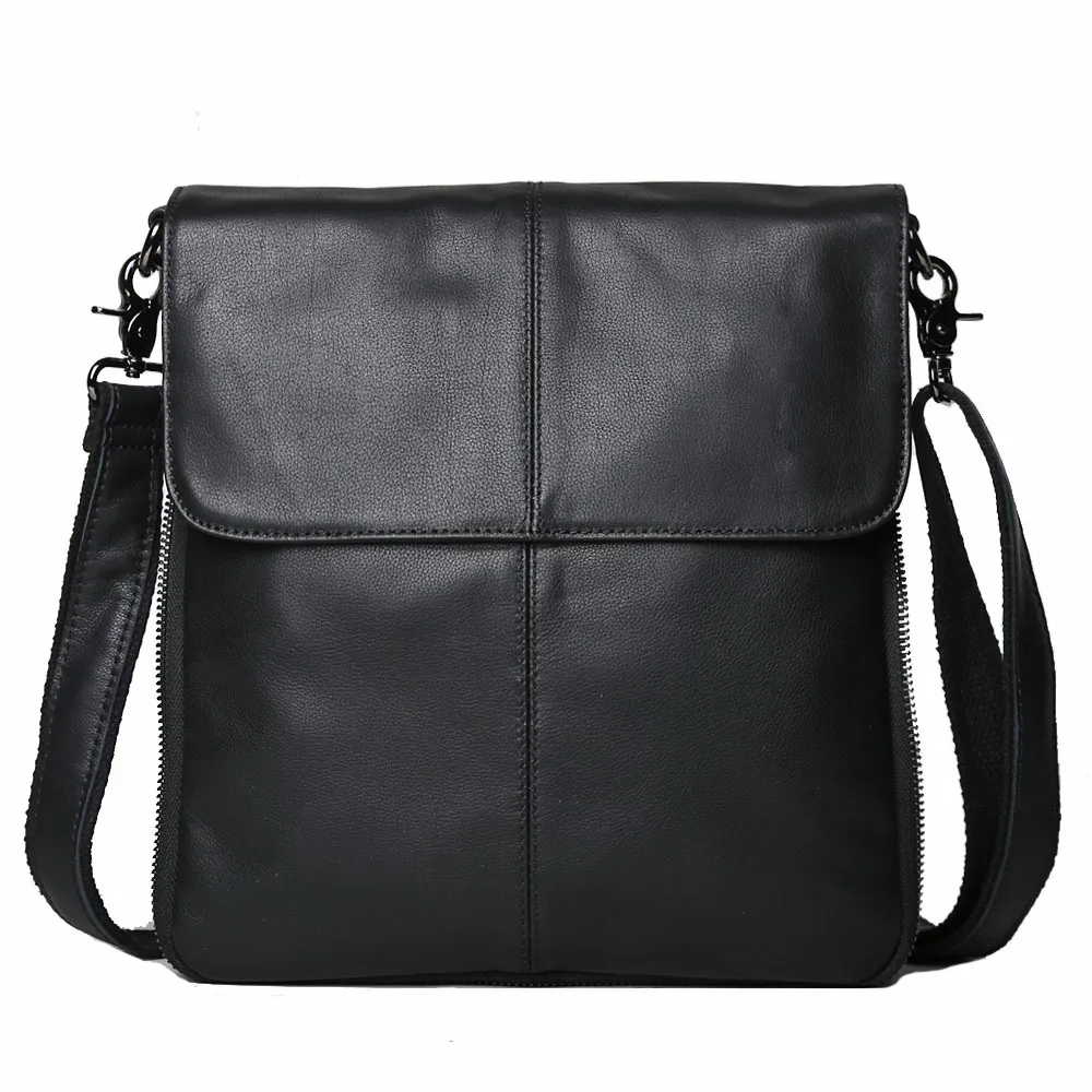 New Arrival Genuine Leather Men Vertical Shoulder Bag Casual Daily Crossbody Sling Bag For Men