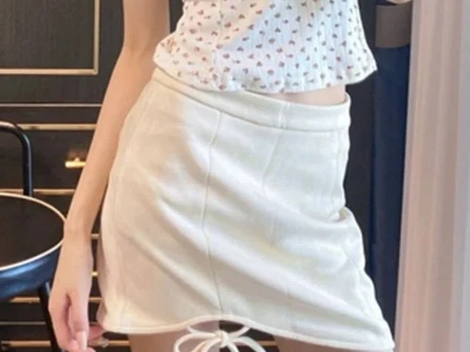 

Japanese Style Niche Pure Desire Style Hot Girl Bow Tie Mini Skirt Summer High Waist Leather Velvet Texture Short Skirts