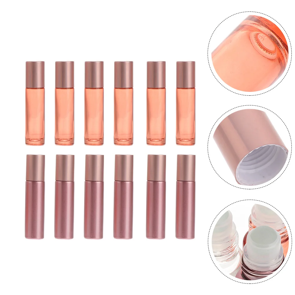 

12Pcs Essential Oil Roller Bottles Glass Leakproof Thick Smooth Refillable Roll on Bottles for Oils Roller Bottle