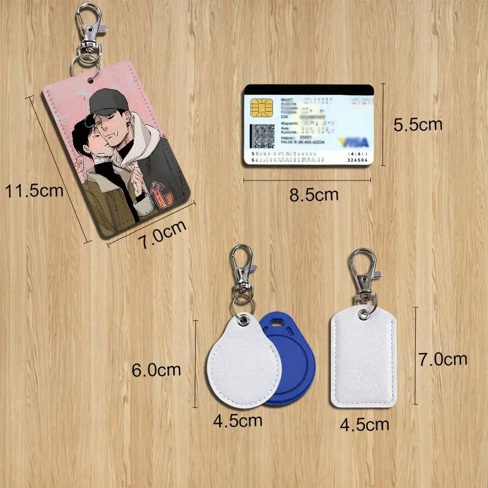 Oh Sangwoo Korean comics Killing Stalking Keychain Holder Suitable For Subway Bank Card Bus Card Case Badge Holder Wallet Card