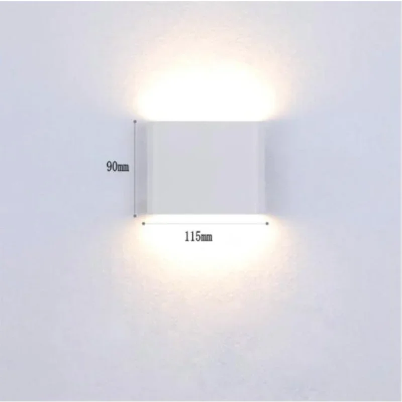 

Outdoor Waterproof IP65 6W/12W LED Wall Light Modern Indoor/Outdoor Decor Up Down Dual-Head Aluminum Wall Lamp