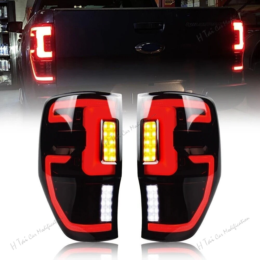 Светодиодные задние фонари для Ford Ranger Raptor T6 T7 T8 Wildtrak XLT XLS XL 2012-2021 годов выпуска. Комплект задних фонарей.