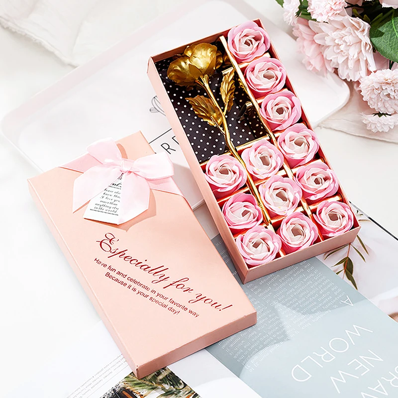 Handmade Soap Flower Gift Box DIY Artificial Scent Rose Flowers For Mother's Day Wedding Birthday Party Decoration