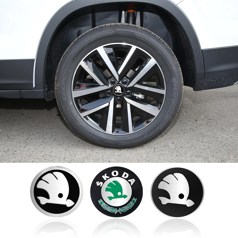 4pcs 56/65mm Car Sticker Wheel Center Cover Hub Cap Decoration Decal for Skoda VRS VII Rapid Fabia Octavia 2 Kodiaq Superb Karop