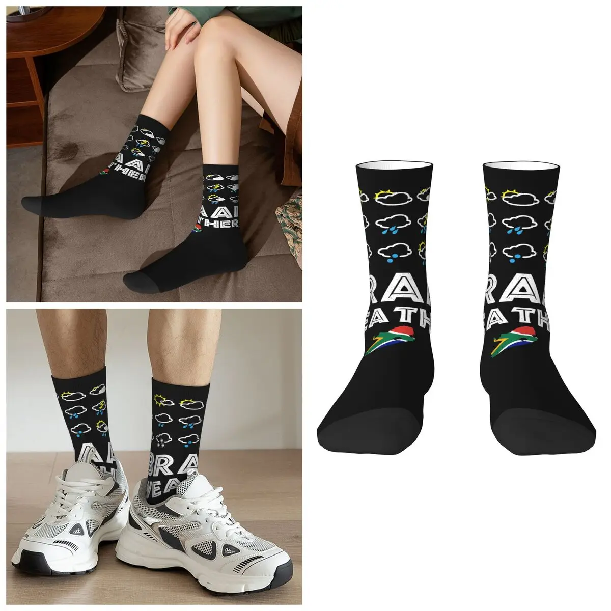 

Носки Braai Weather в стиле Южной Африки, чулки высокого качества в стиле Харадзюку, всесезонные длинные носки, аксессуары для мужчин и женщин, подарки