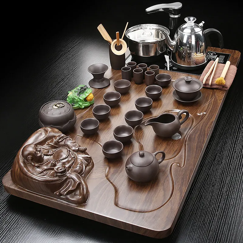 

Luxury Rectangle Tea Tray Long Wooden Office Kitchen Tableware Living Room Hospitality Tea Tray Valet Bandejas Home Products