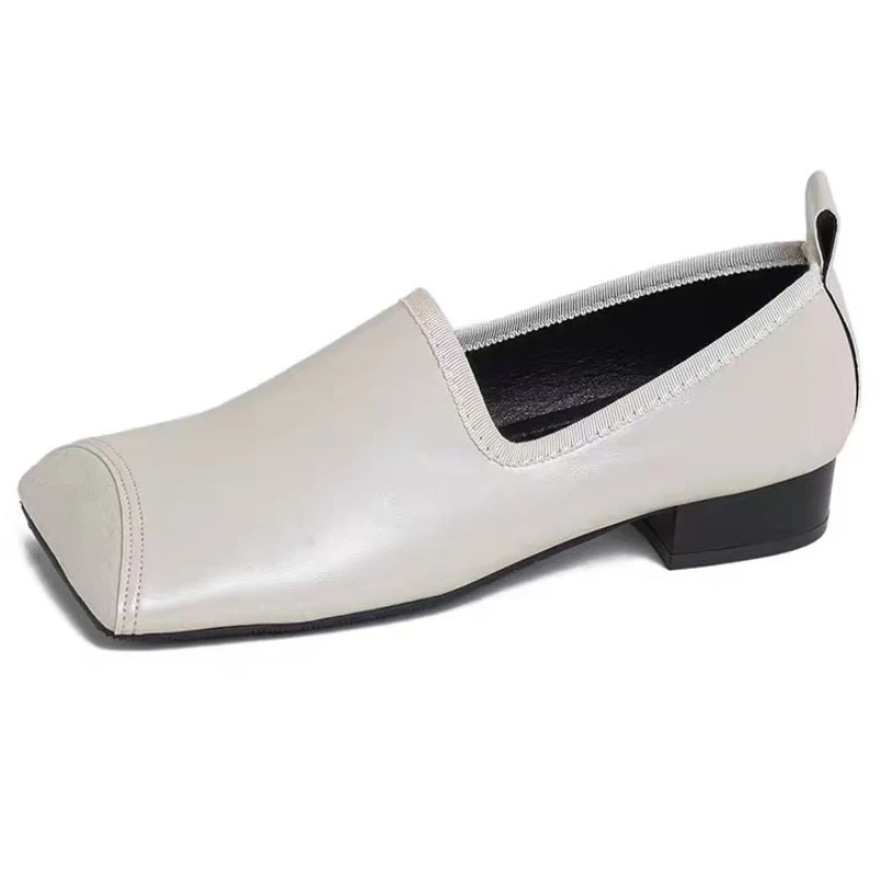 

Fashion Designer Mary Jane Shoes Woman Low Heel Shallow Retro Autumn Footwear Female Square Toe Leisure Brand Loafers Woman