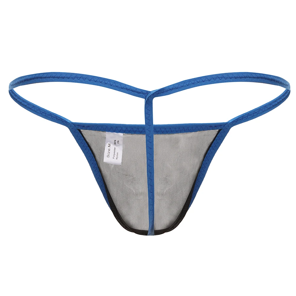 Men Sexy Mesh Pouch Thongs G-Strings Transparent Very Hot Lingerie Breathable Underpants Gay Briefs Underwear Men's Clothing