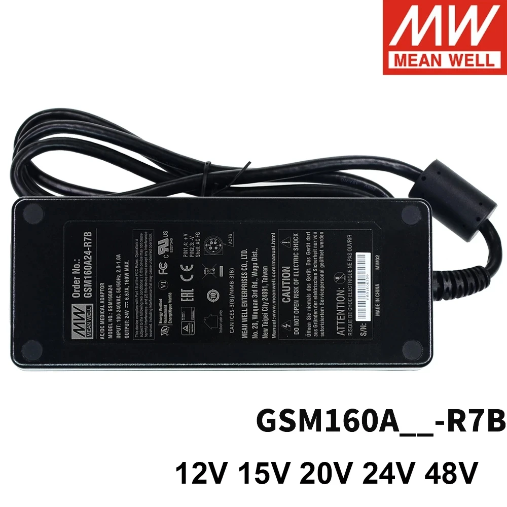 Imagem -02 - Mean Mell Gsm160a24-r7b Gsm160a12-r7b Gsm160a15-r7b Gsm160a48-r7b Gsm160a20-r7b Confiável Verde Medical Switching Power Supply