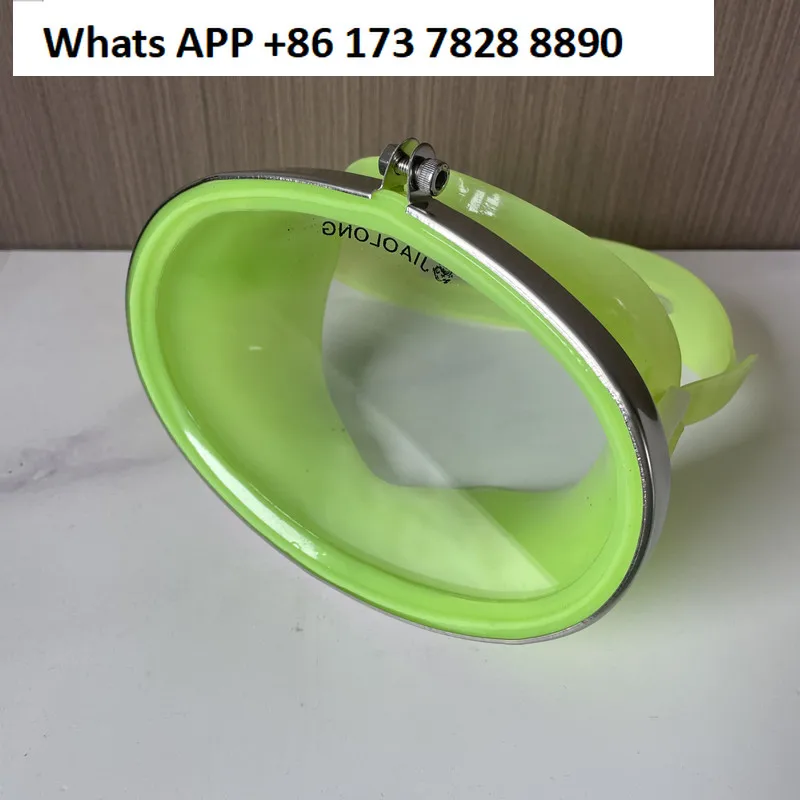 Máscara de gafas de buceo de vidrio templado, buzo profundo profesional azul + espejo de pegamento